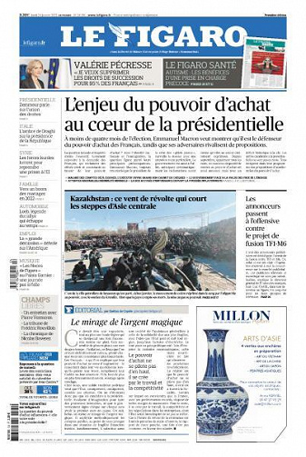 Le Figaro du Lundi 24 Janvier 2022