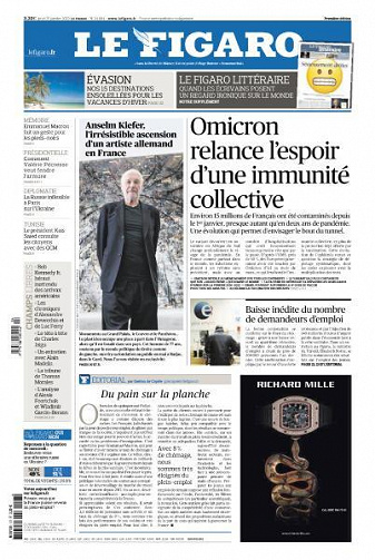 Le Figaro du Jeudi 27 Janvier 2022