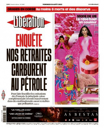 Libération du Vendredi 19 Août 2022